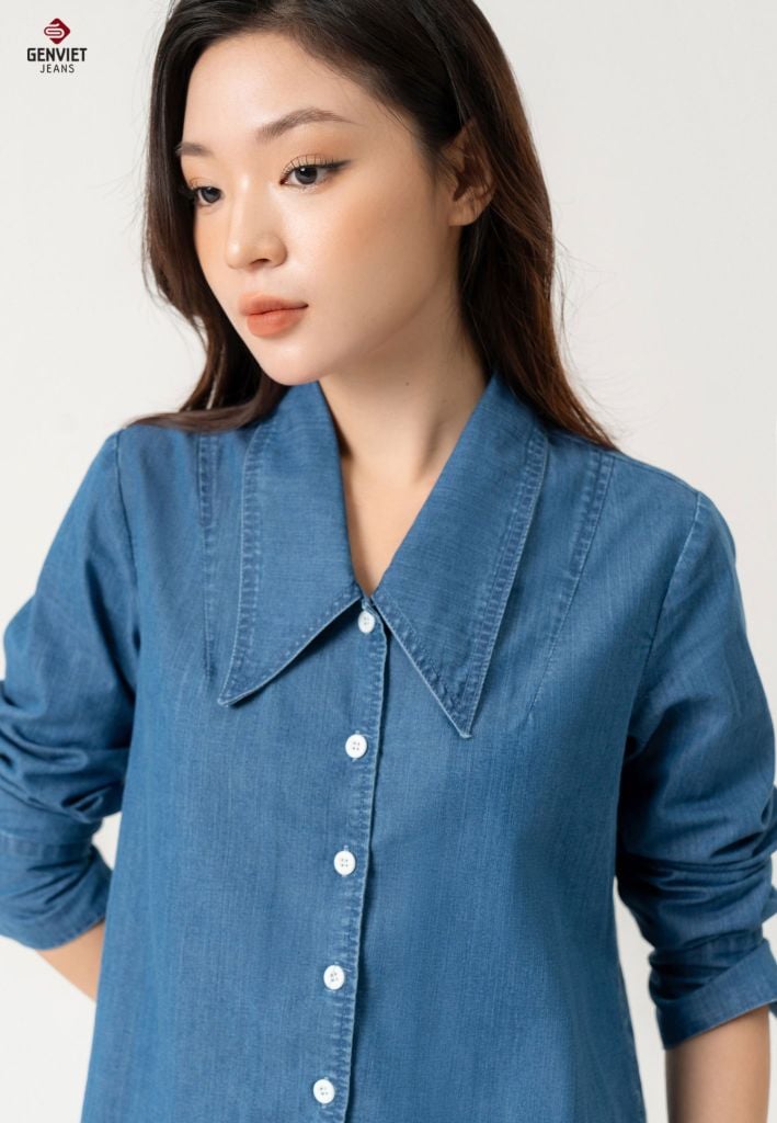 Áo Sơ Mi Jeans Dài Tay Nữ TA124J8542