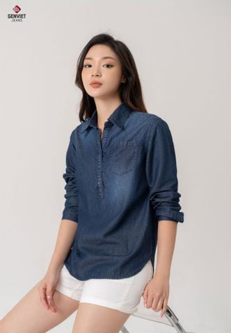 Áo Sơ Mi Jeans Dài Tay Nữ TA123J8541