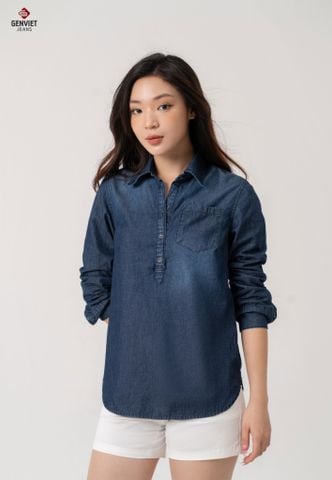Áo Sơ Mi Jeans Dài Tay Nữ TA123J8541