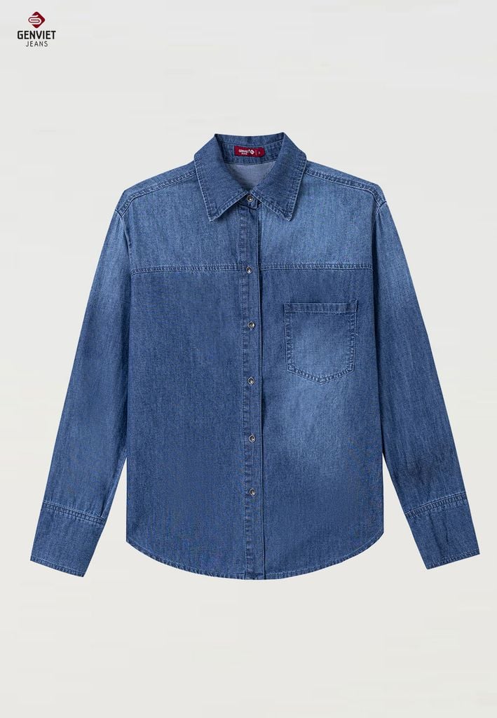 Áo Sơ Mi Jeans Dài Tay Nữ TA124J8425