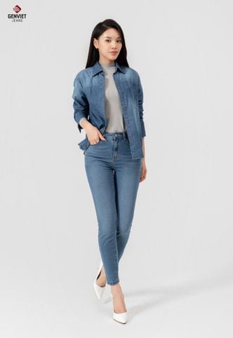 Áo Sơ Mi Jeans Dài Tay Nữ TA124J8425