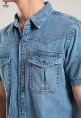 Áo Sơ Mi Jeans Cộc Tay Nam T3321J8194