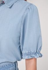 Áo Sơ Mi Jeans Cộc Tay Nữ TA323J8573