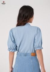 Áo Sơ Mi Jeans Cộc Tay Nữ TA323J8573