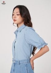 Áo Sơ Mi Jeans Cộc Tay Nữ TA323J8573