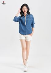 Áo Sơ Mi Jeans Dài Tay Nữ TA123J8171
