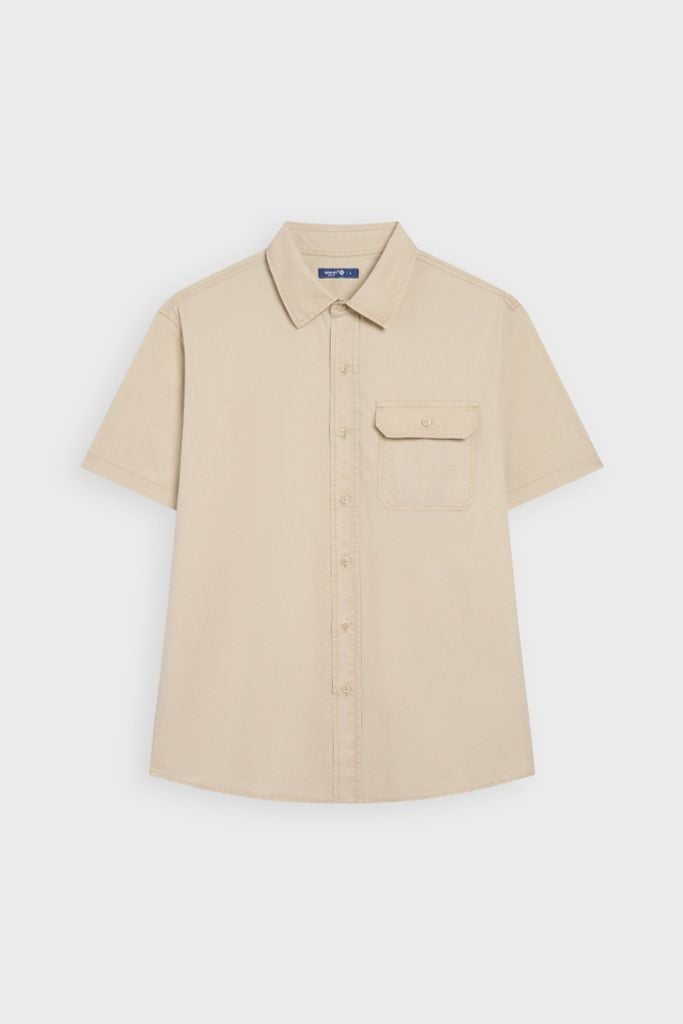 Áo Sơmi Cotton Cộc Tay Nam Suông Vừa TA1123C08927