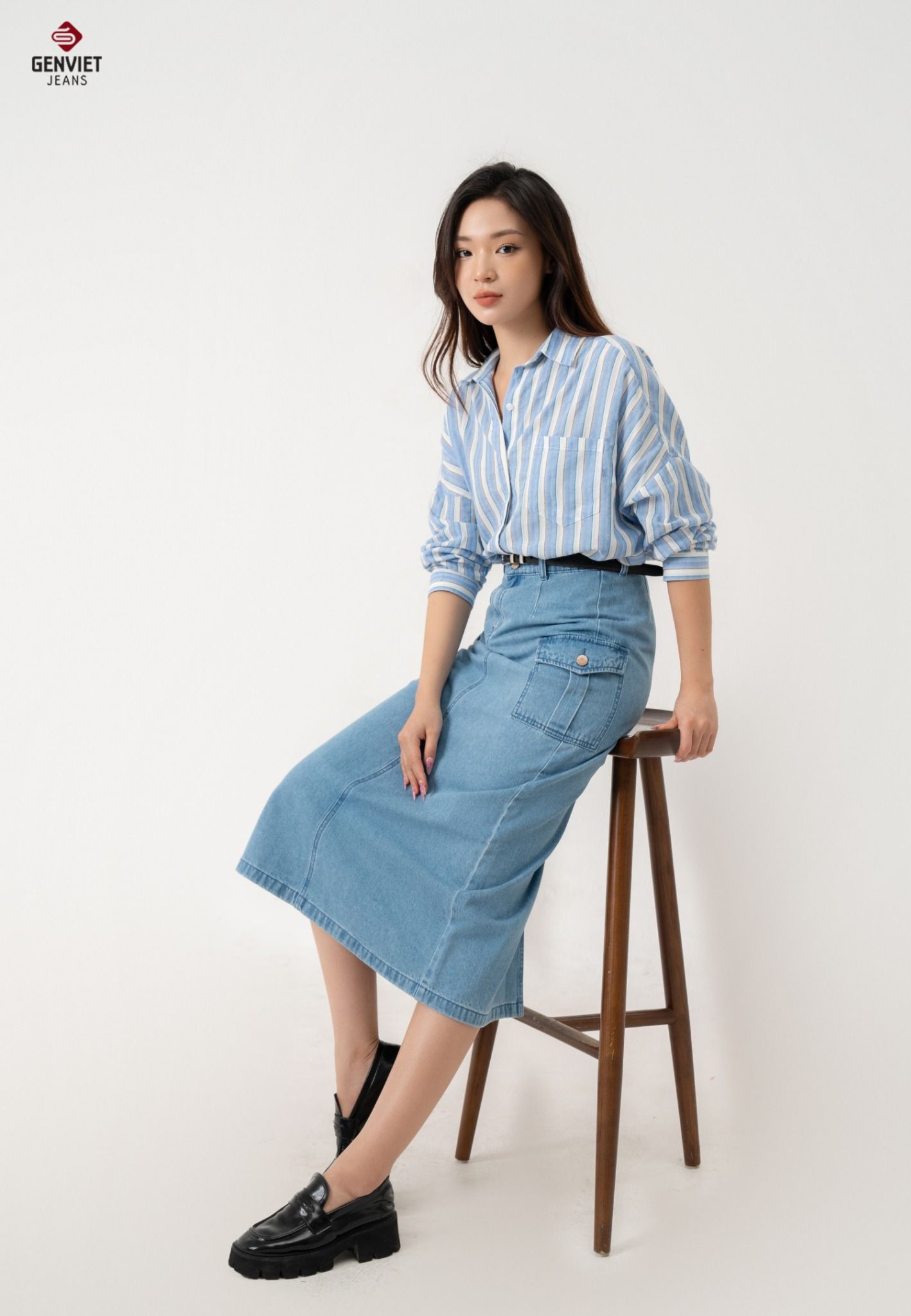  Juyp Nữ Jeans Dáng A Trẻ Trung XJ224J8551 