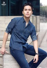 Áo Sơ Mi Jeans Dài Tay Nam