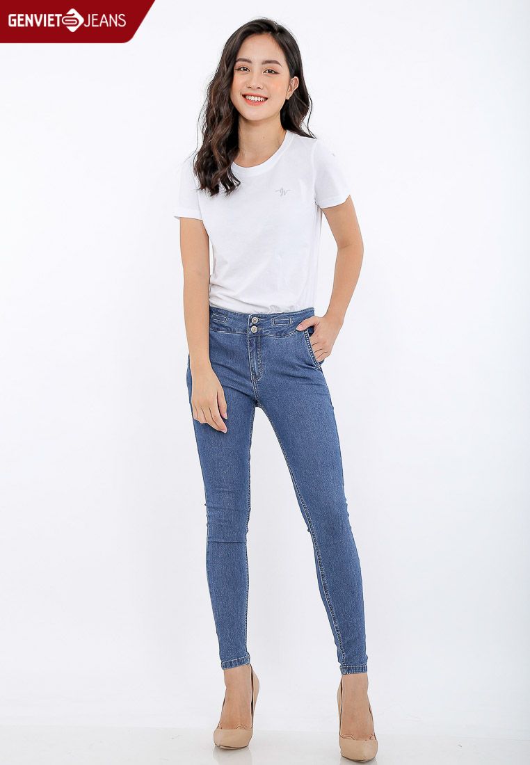  Quần Dài Nữ Jeans Col Ôm DQ102J481 