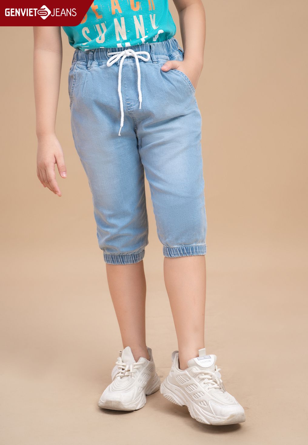  Quần Ngố Bé Gái Jeans Jogger NQ311J1795 