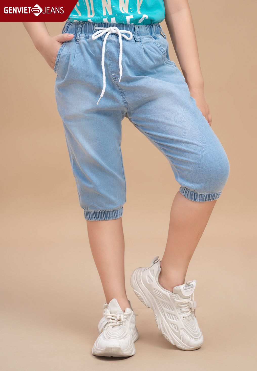  Quần Ngố Bé Gái Jeans Jogger NQ311J1795 