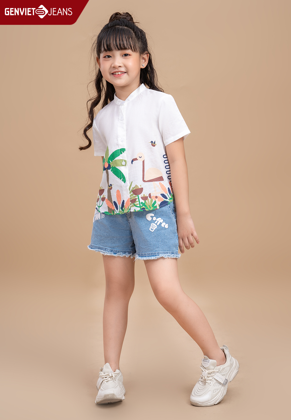 Áo sơ mi bé gái tay dài dây rút caro sành điệu đẹp giá rẻ  Kathyshop