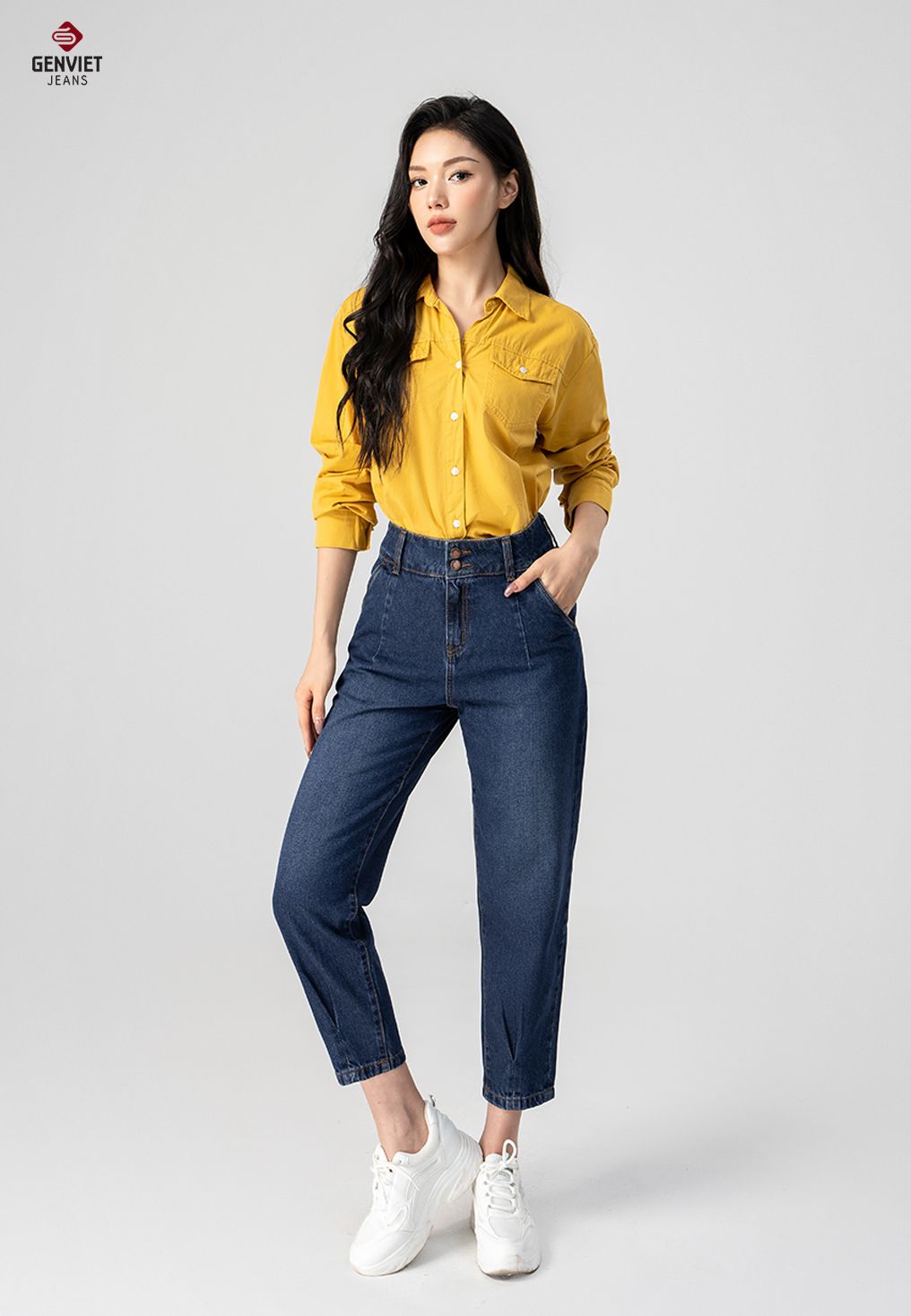  Quần Dài Nữ Jeans Col Thụng TQ104J8360 