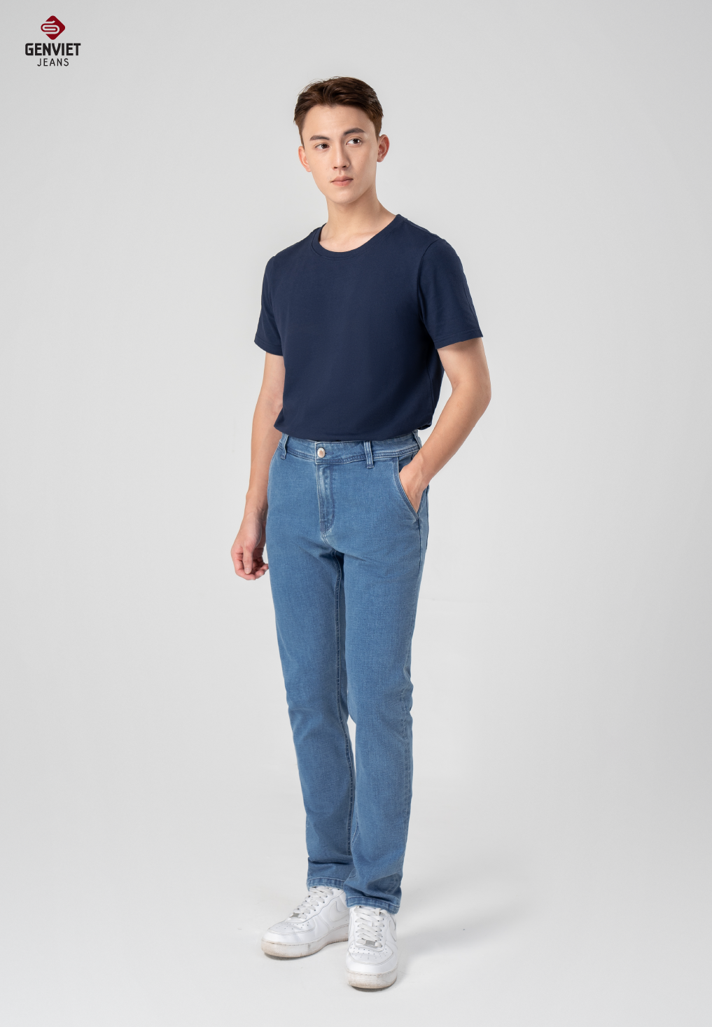  Quần Dài Nam Jeans Col Đứng T1108J8144 