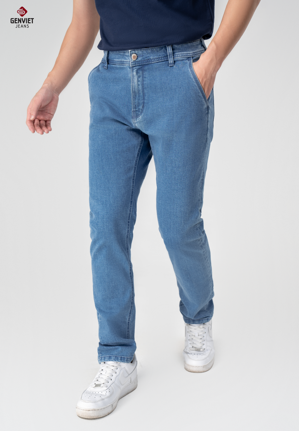  Quần Dài Nam Jeans Col Đứng T1108J8144 