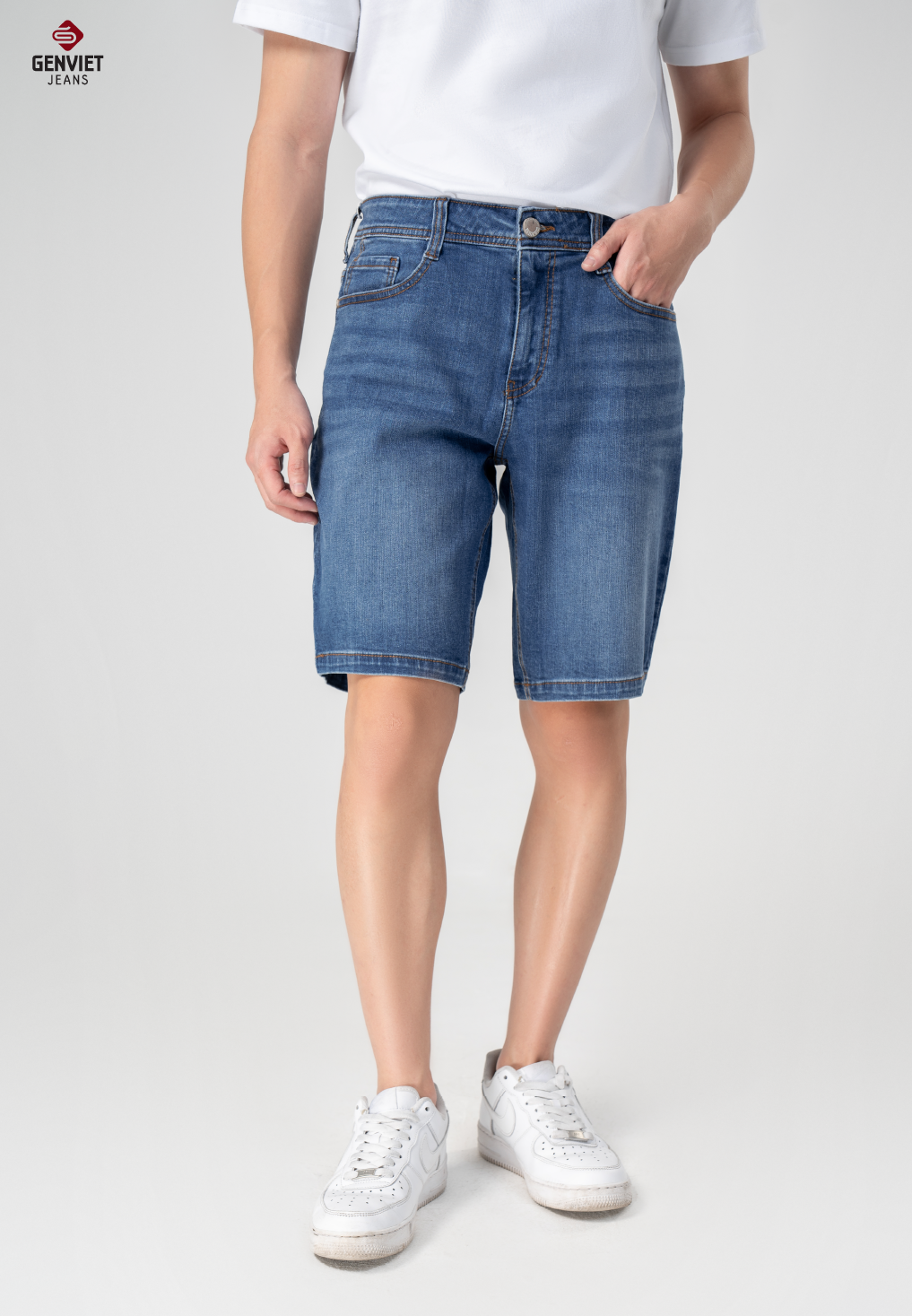  Quần Ngố Nam Jeans Col Cơ Bản D1303J8208 