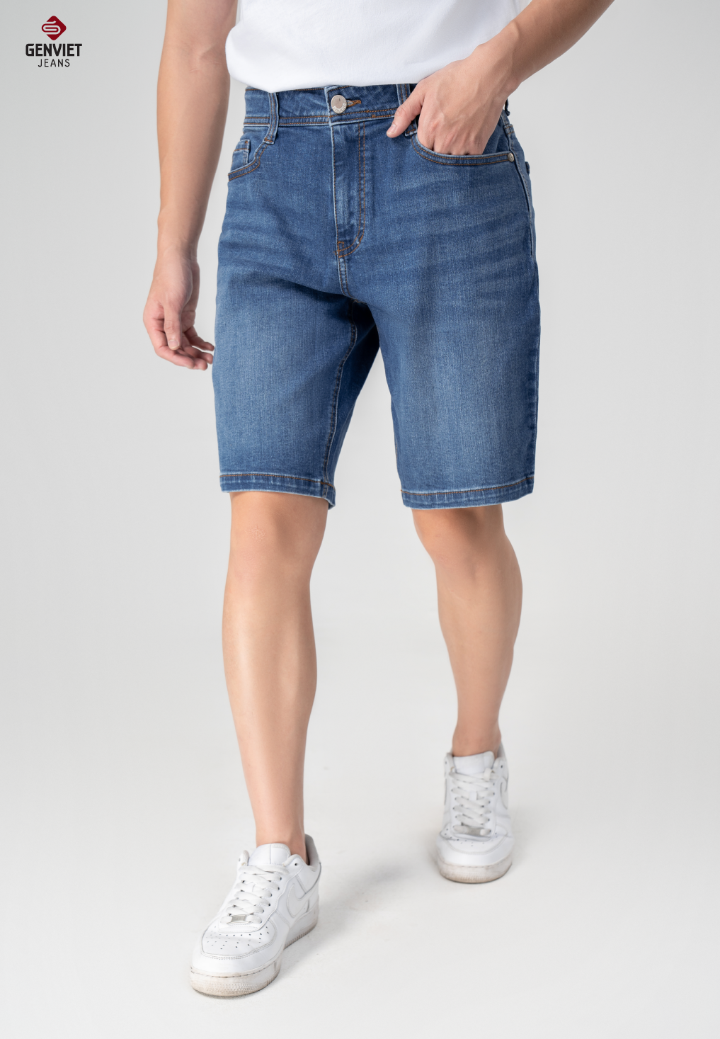  Quần Ngố Nam Jeans Col Cơ Bản D1303J8208 