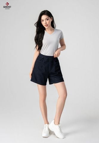 Quần Sooc Nữ Jeans Suông DQ424J8237