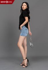 Áo Sơ Mi Cộc Tay Nữ Thô Suông Vừa TA323C2233