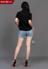 Áo Sơ Mi Cộc Tay Nữ Thô Suông Vừa TA323C2233