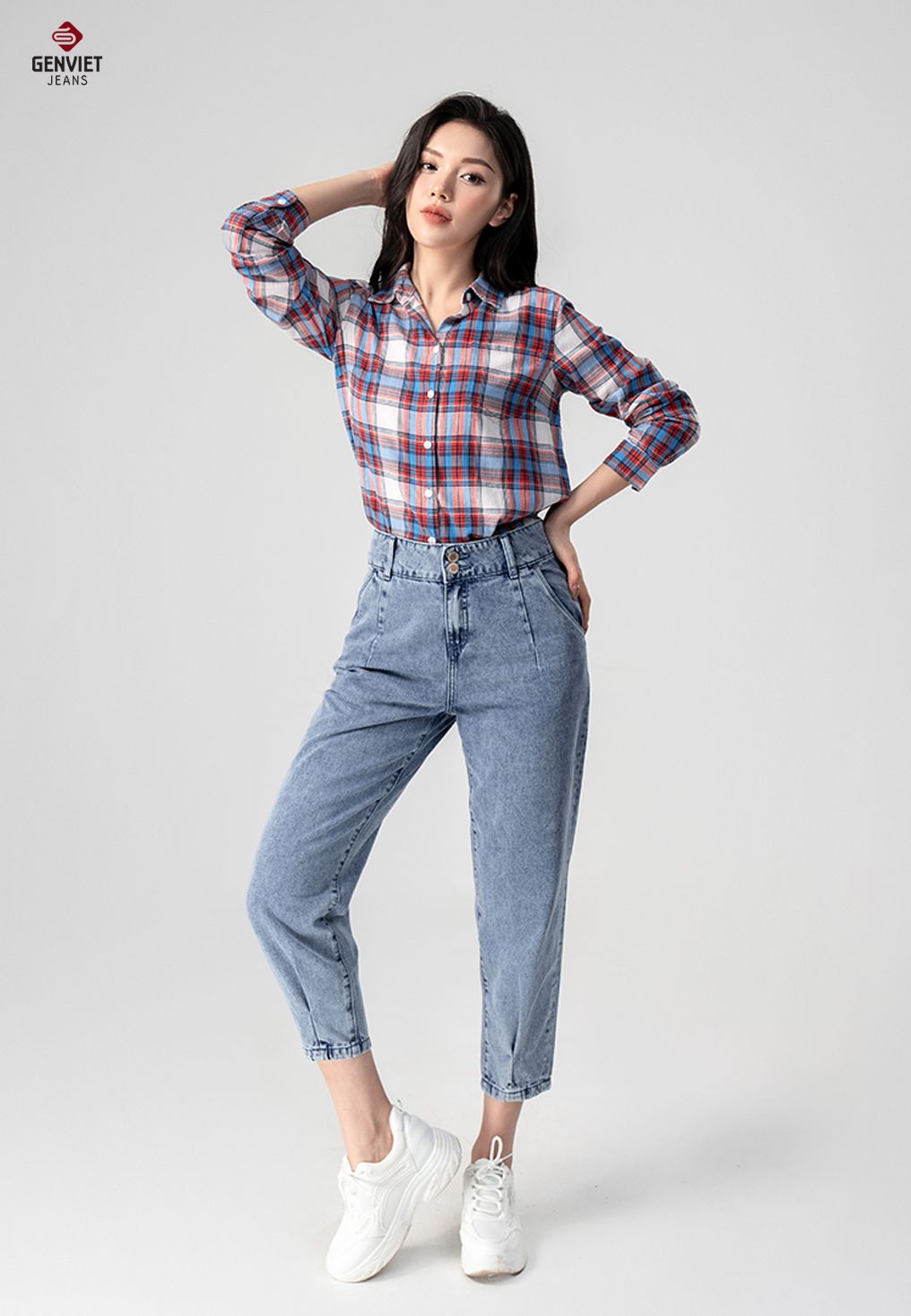  Quần Dài Nữ Jeans Col Thụng TQ104J8360 