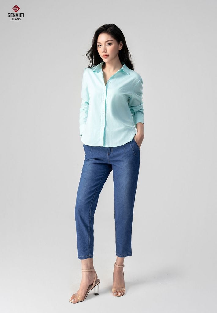 Áo Sơ Mi Dài Tay Nữ DA123C8253