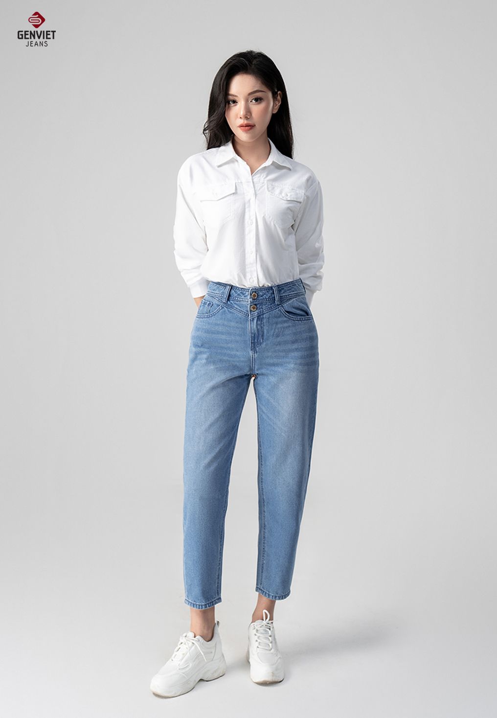  Quần Dài Nữ Jeans Col Thụng TQ104J8159 