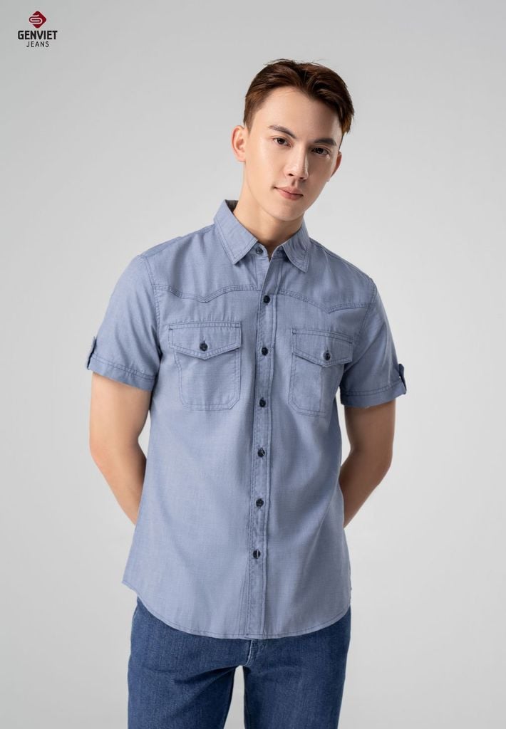 Áo Sơ Mi Cộc Tay Nam D3321C8197