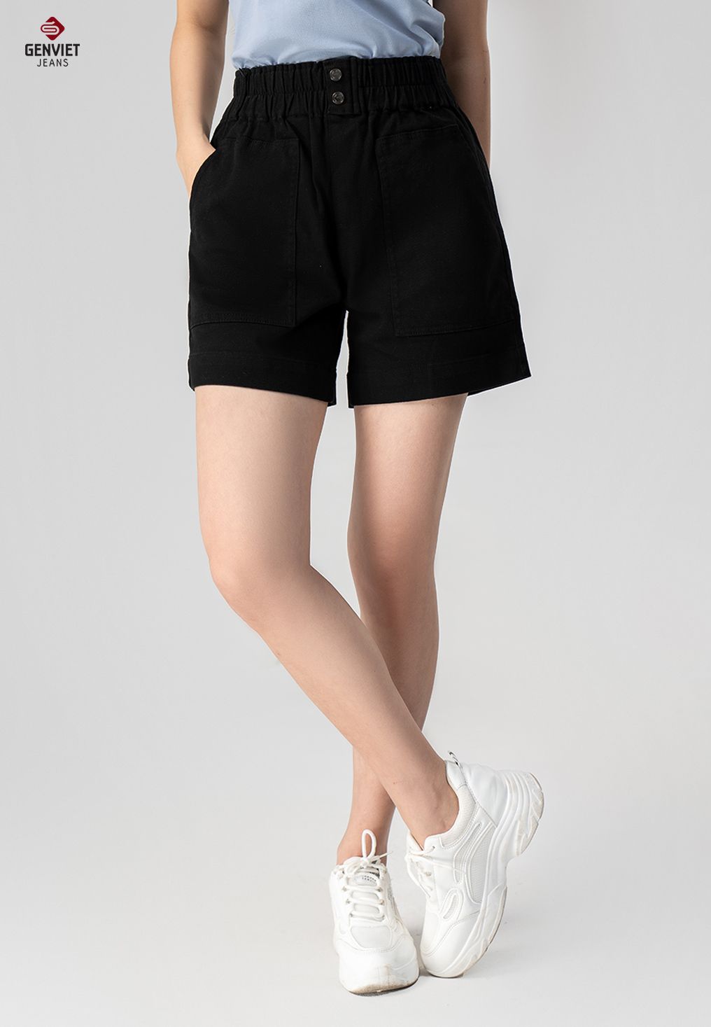  Quần Shorts Nữ Kaki Suông TQ424K8240 