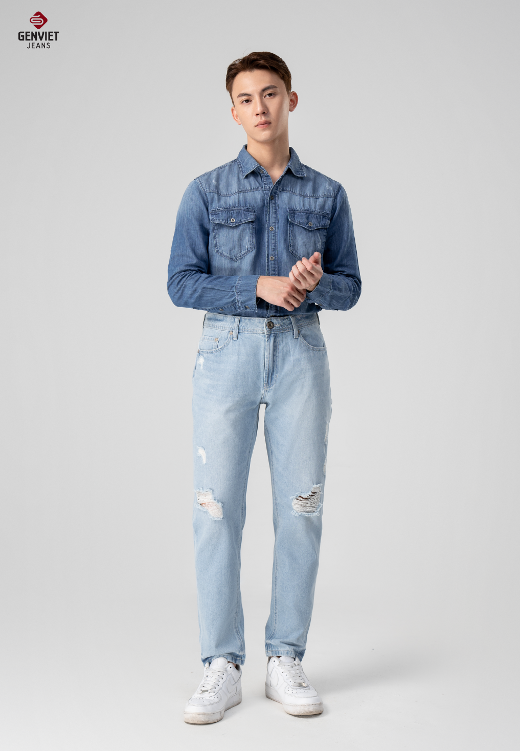  Quần Dài Nam Jeans Col Thụng T1104J8289 