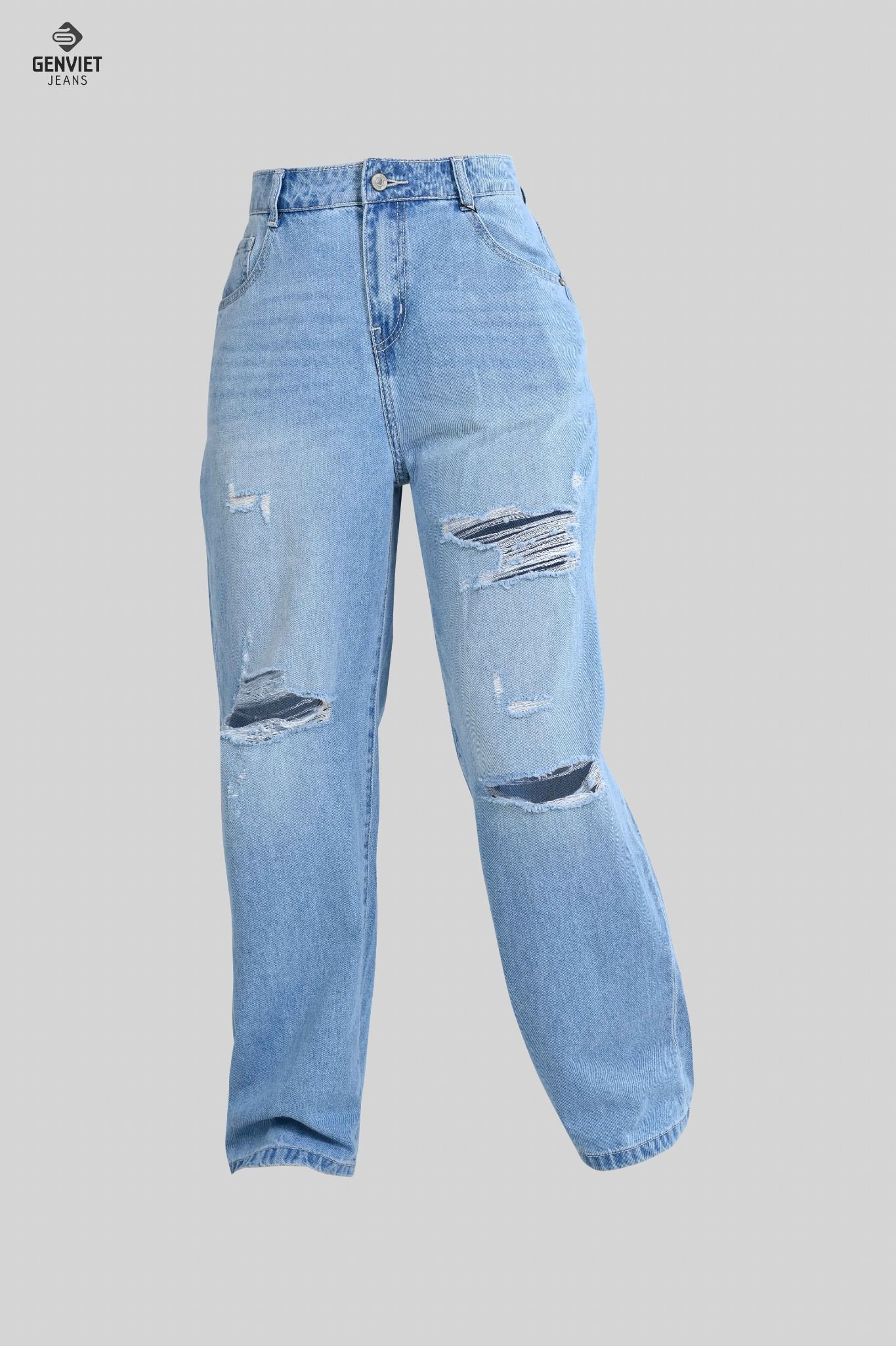  Quần Dài Nữ Jeans Suông XQ124J8271 