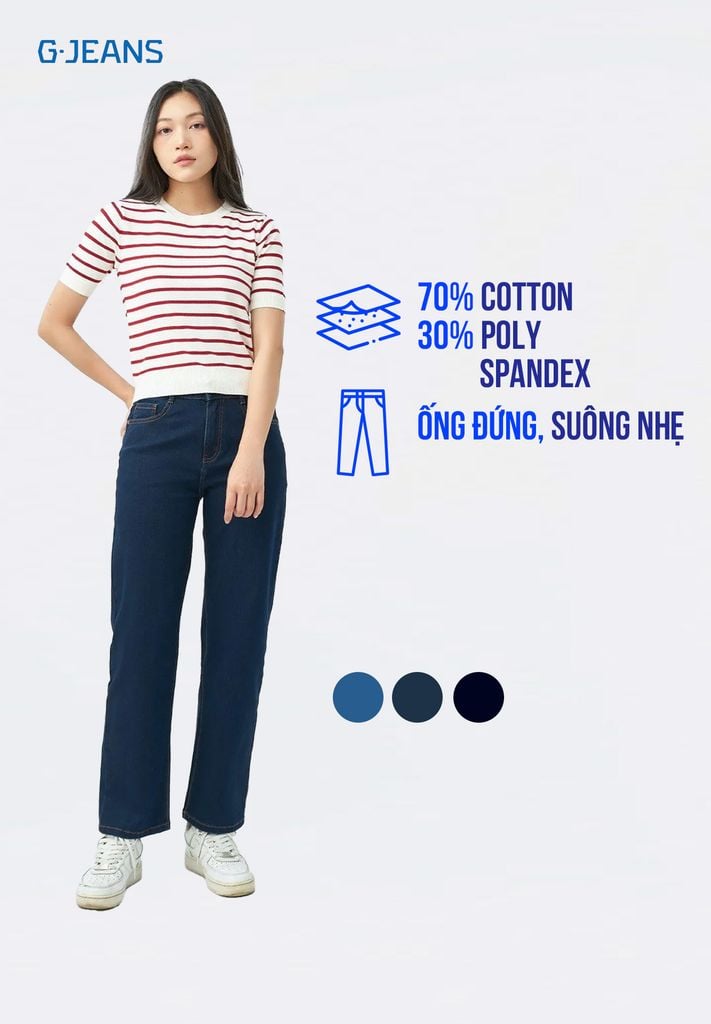 Quần Jeans Nữ Ống Đứng DQ1209J08782