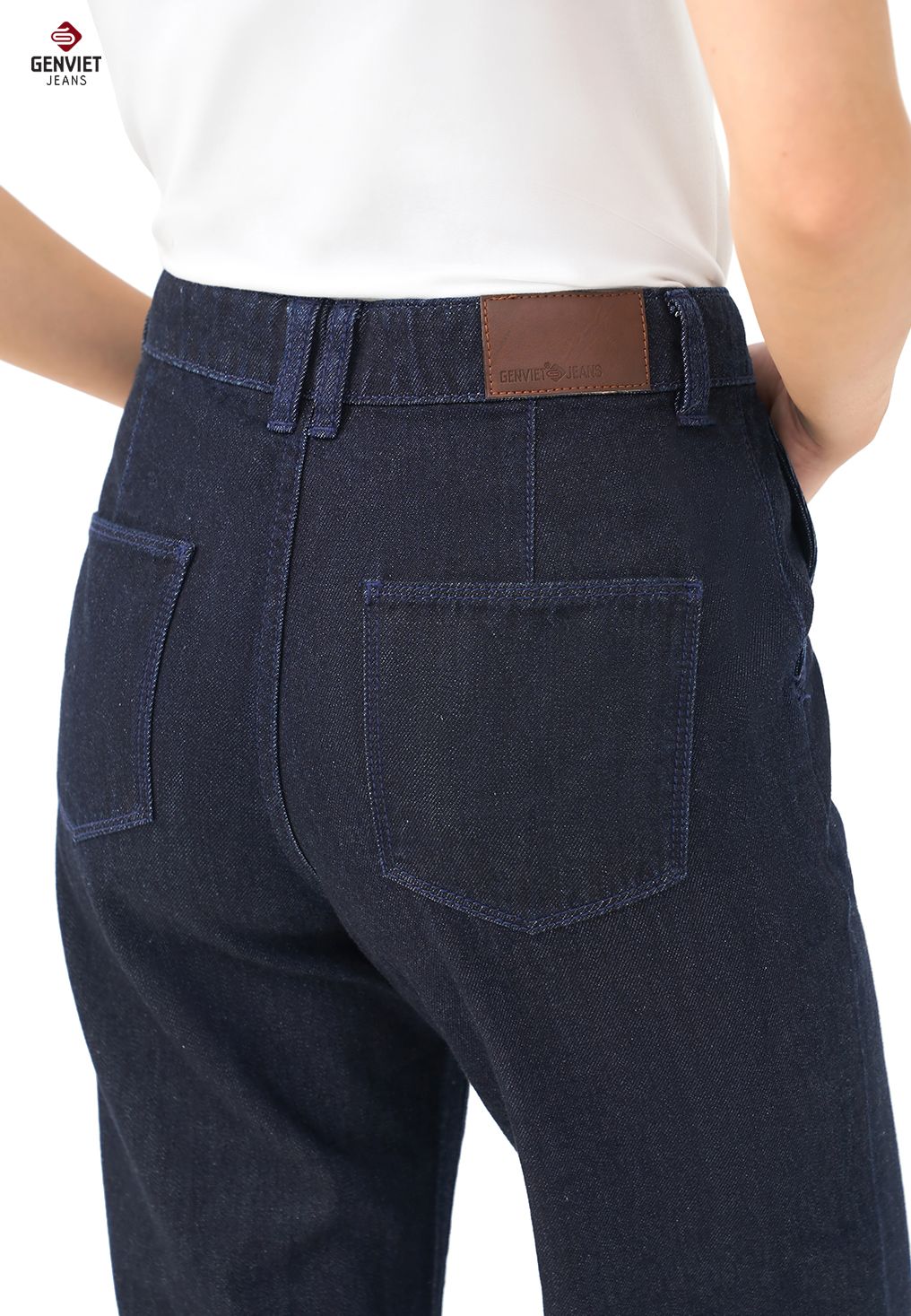  Quần Dài Jeans Nữ Suông Vảy W241.G.TQ1222J08735 