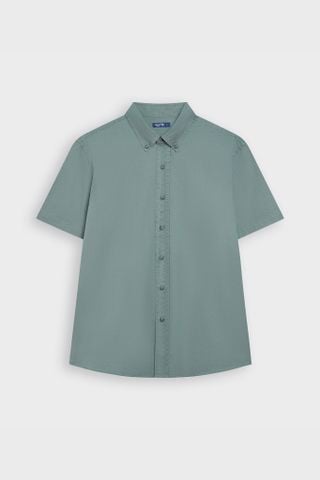 Áo Sơmi Cotton Cộc Tay Nam Suông Vừa