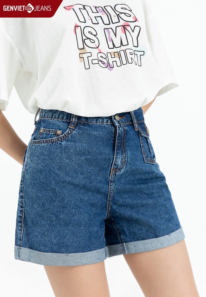 Quần Sooc Nữ Jeans Dáng A TQ428J2218