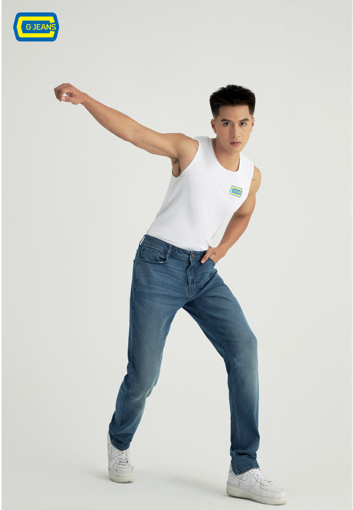Quần Dài Nam Jeans Col Đứng T1108J8380