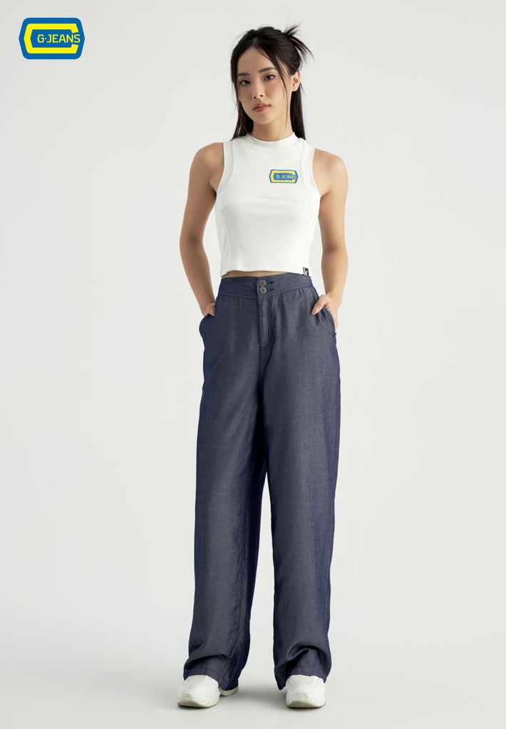 Quần Dài Nữ Jeans Suông DQ124J8404