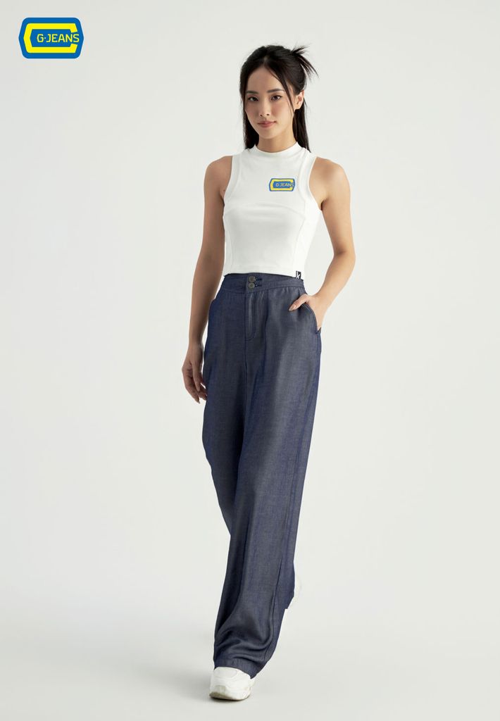 Quần Dài Nữ Jeans Suông DQ124J8404