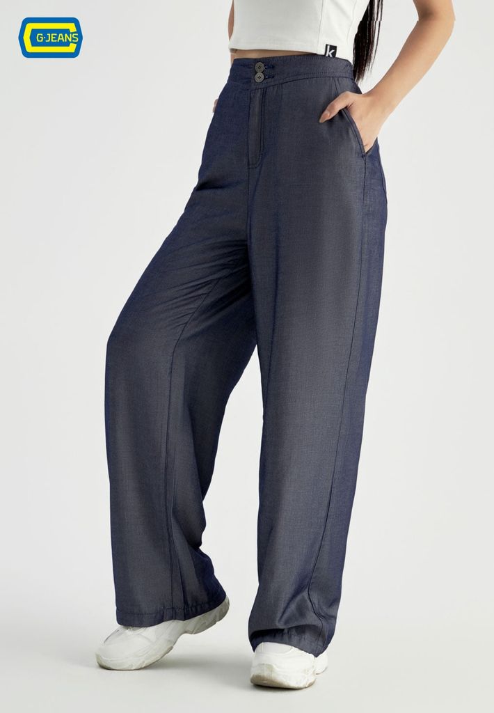 Quần Dài Nữ Jeans Suông DQ124J8404