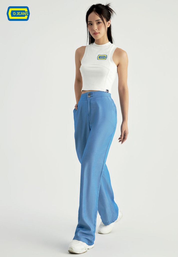Quần Dài Nữ Jeans Suông DQ124J8404