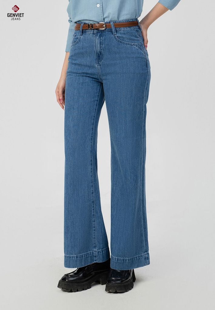 Quần Jeans Nữ Ống Suông TQ124J8529