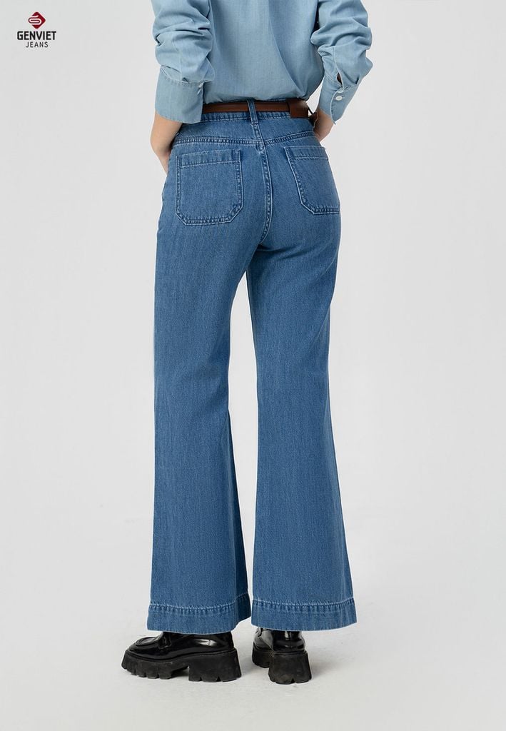 Quần Jeans Nữ Ống Suông TQ124J8529