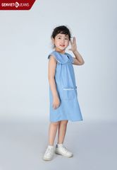 Đầm Bé Gái Jeans Suông BD324J1797