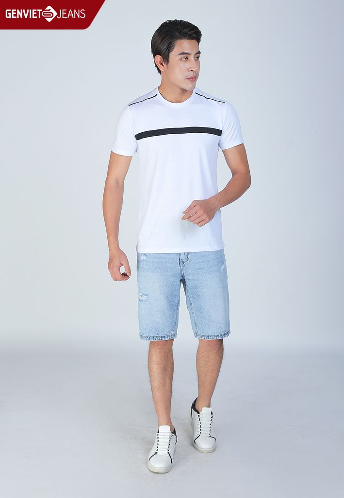 Áo Thun Cộc Tay Nam Cotton Ôm Vừa T4321T1639