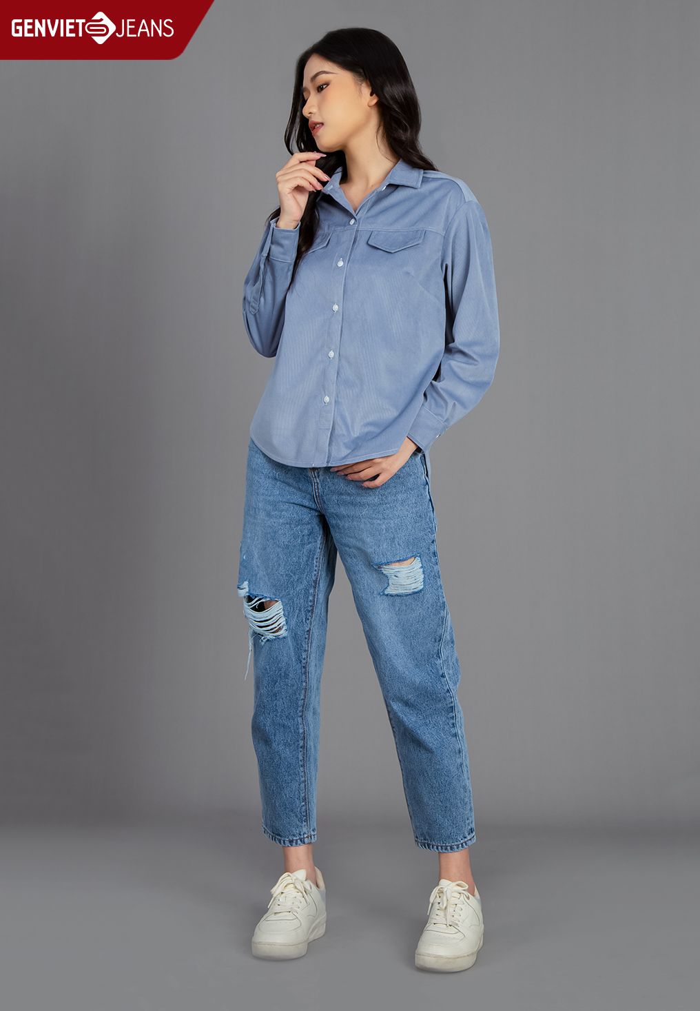  Quần Dài Nữ Jeans Col Thụng TQ104J2299 