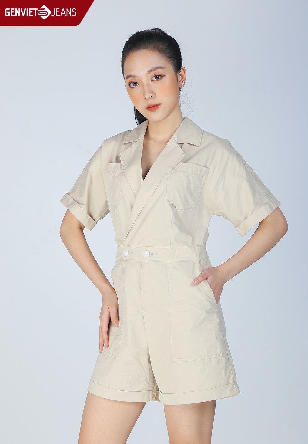  Xs424K1887 - Jumsuit Nữ Thời Trang  Safari 