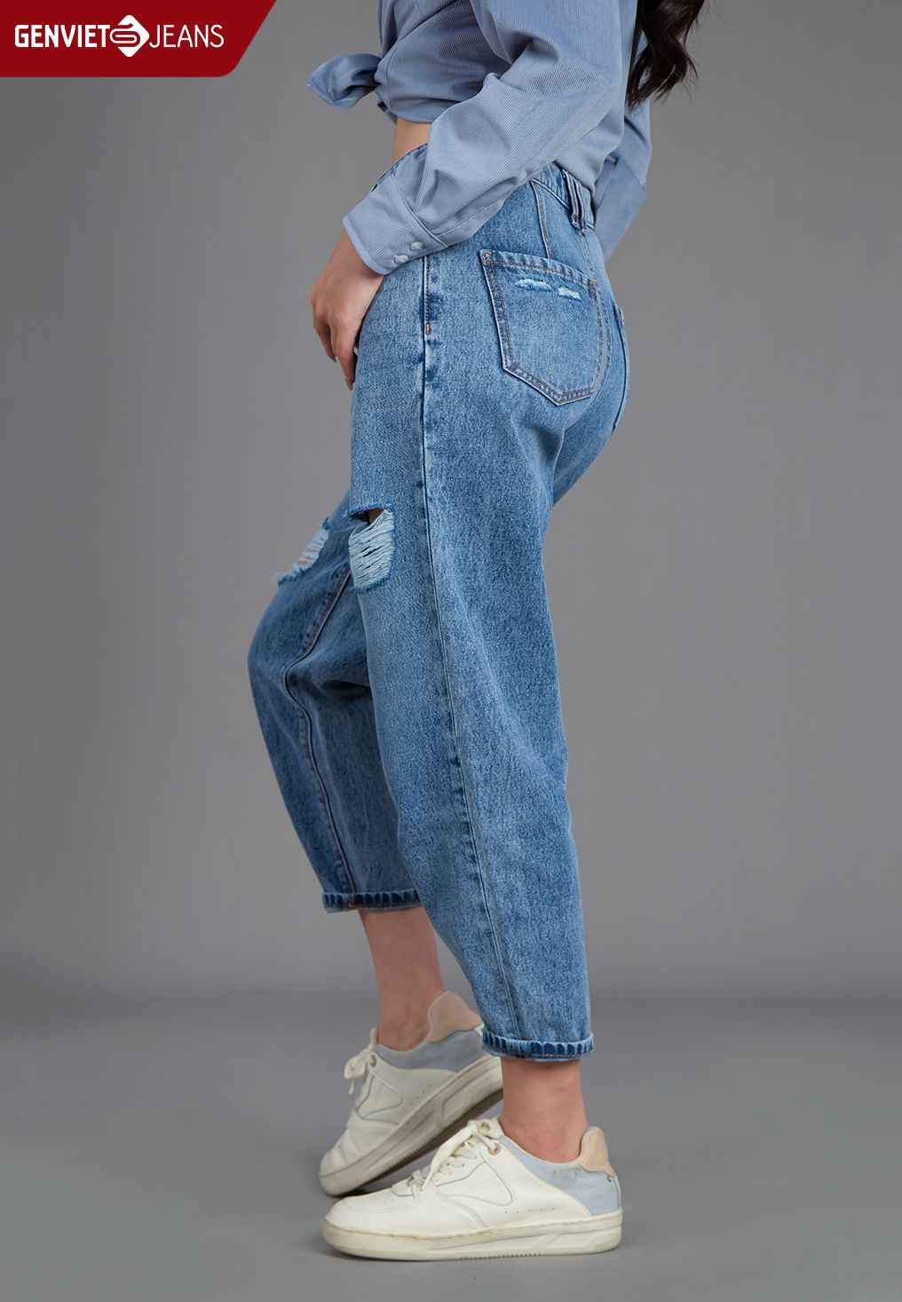  Quần Dài Nữ Jeans Col Thụng TQ104J2299 