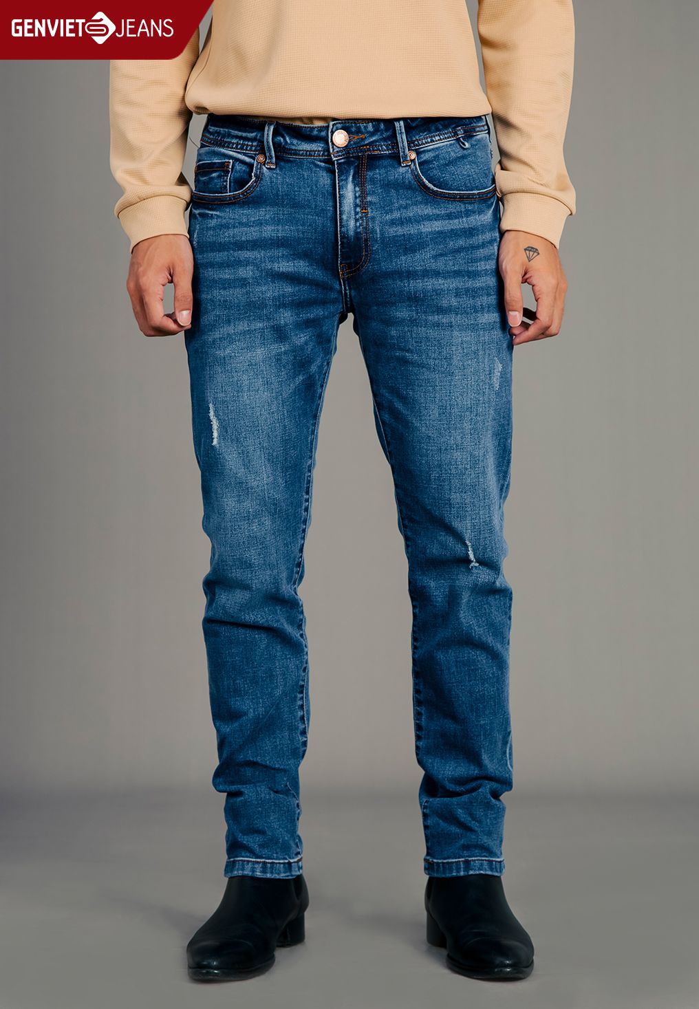  Quần Dài Nam Jeans Col Cơ Bản T1103J2128 