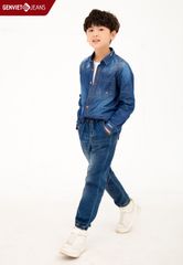 Áo Sơ Mi Dài Tay Bé Trai Jeans Ôm Vừa N3121J2019